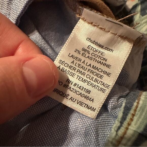 Chubbies The Staples Originals Pants in Light/Pastel Brown Khaki Sz‎ S NEW - Picture 9 of 11